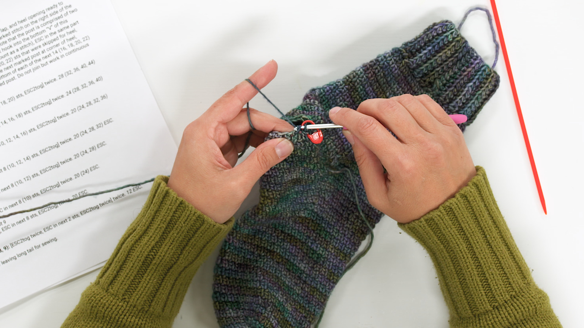 Lakeside Cabin Socks- Working the Heel and Finishing