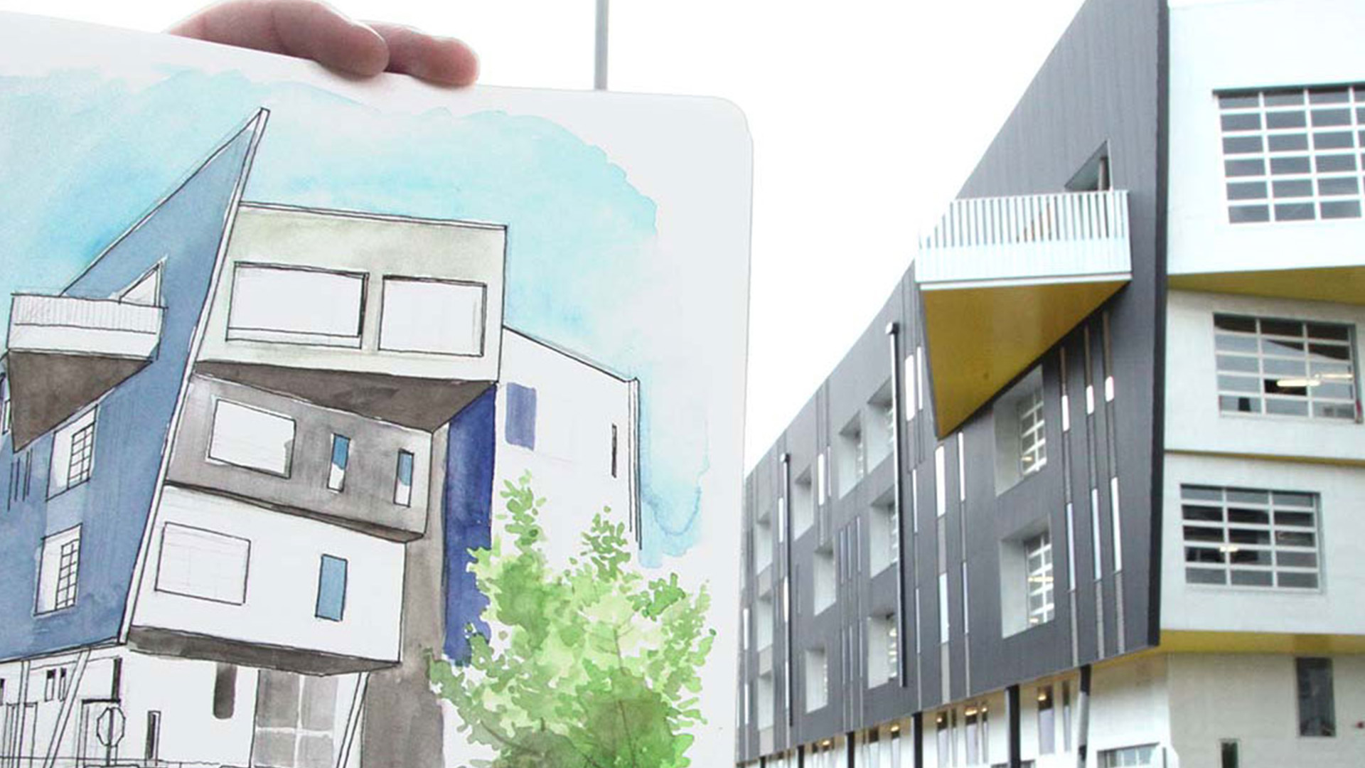 Sketch of a building