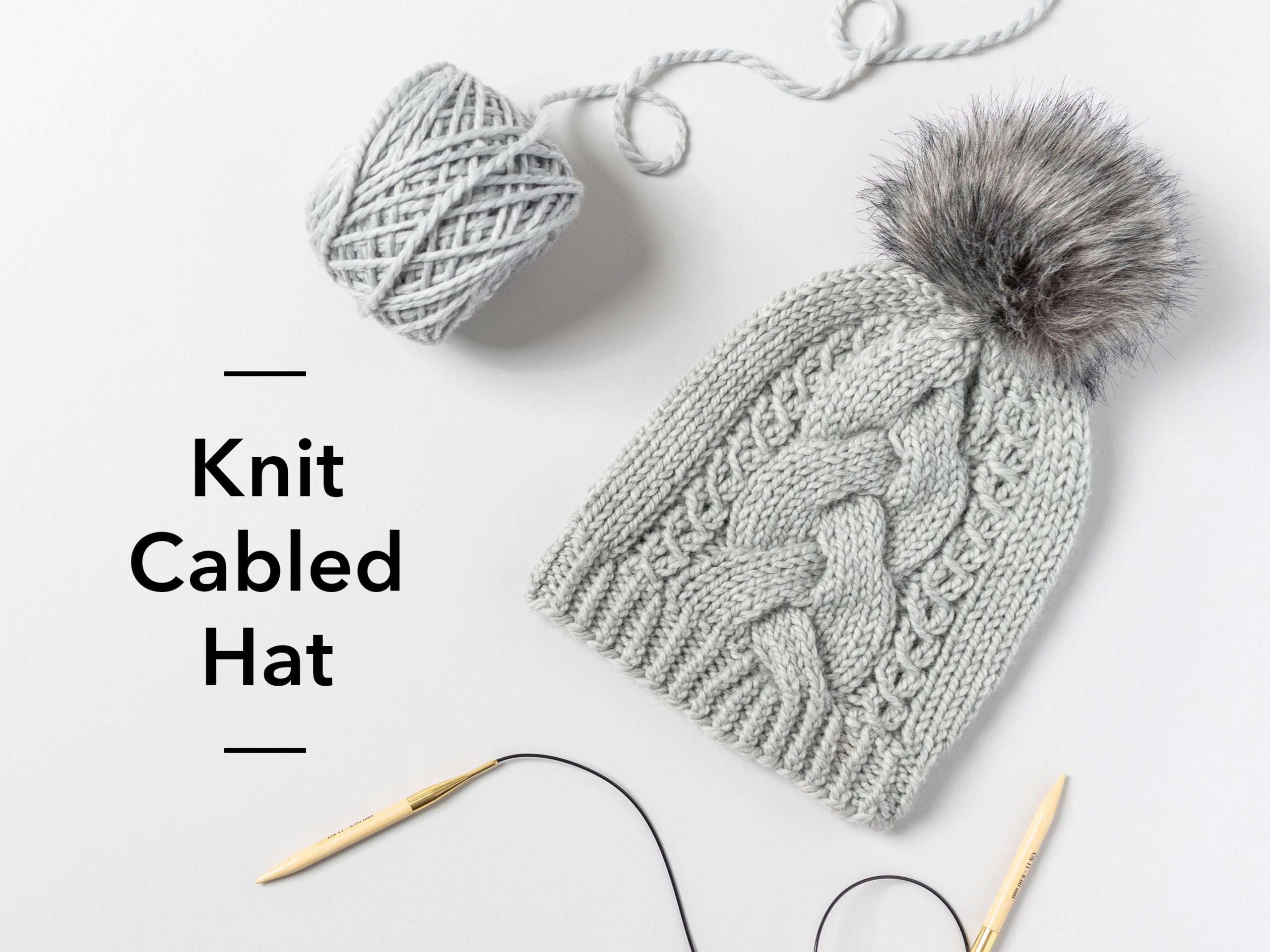 Knit Cabled Hat