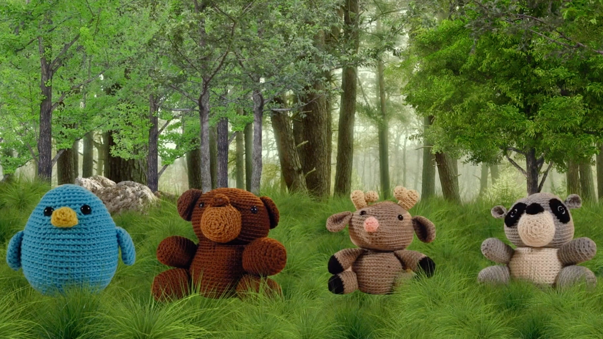 Amigurumi woodland animals