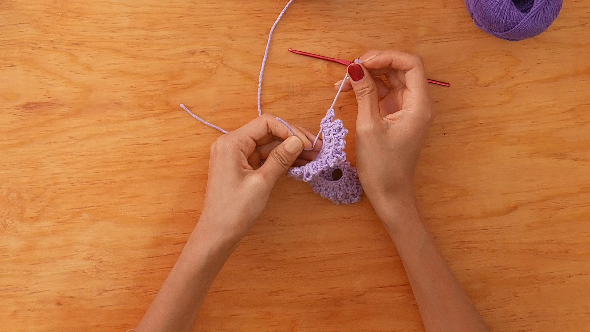 Crocheting Lavender Flowers