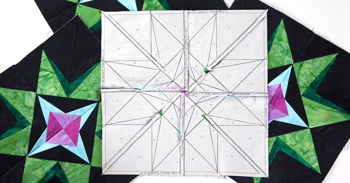 Template to make a paper-pieced star