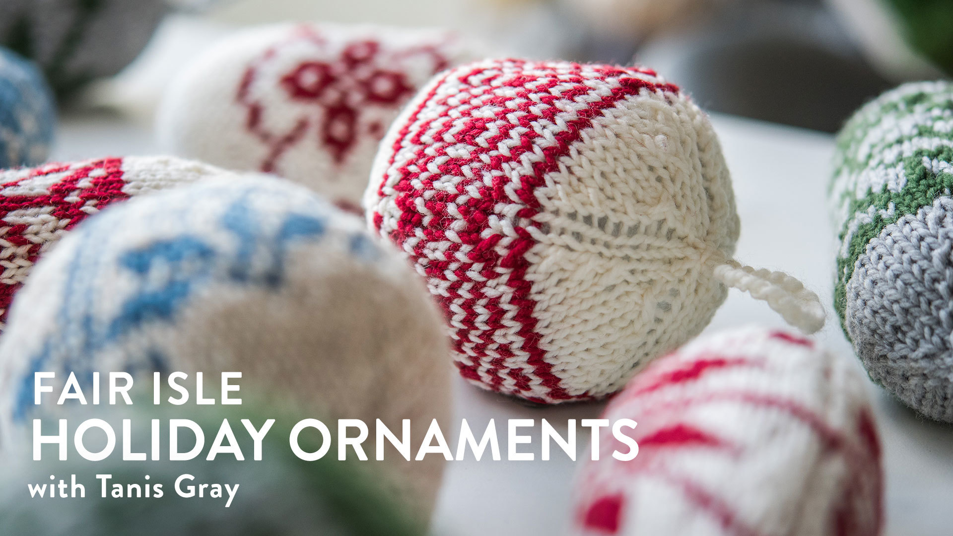 Fair isle holiday ornaments